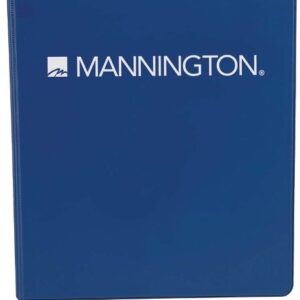 A blue binder with the words " mannington ".