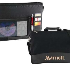 A black bag and a cd case with a picture of the same.