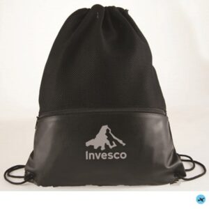 A black bag with the word invesco on it.