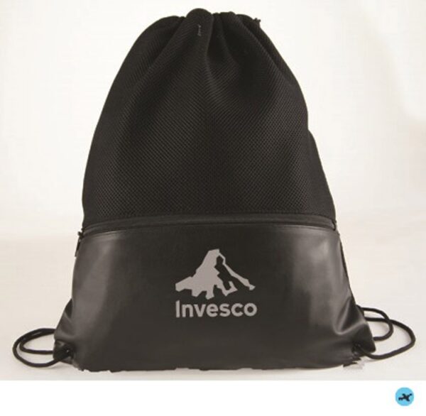 A black bag with the word invesco on it.