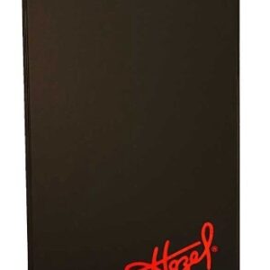 A black board with red writing on it