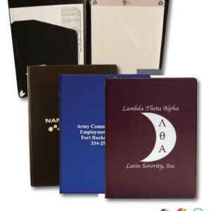 A group of different colored covers and folders.