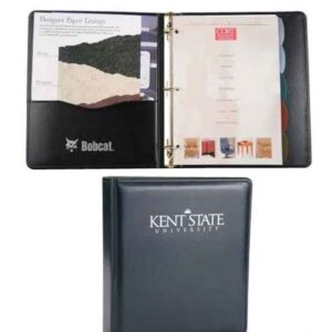 A binder with several pages and a few other papers.