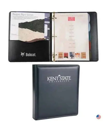 A binder with several pages and a few other papers.