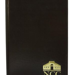 A black book cover with the words ncc on it.
