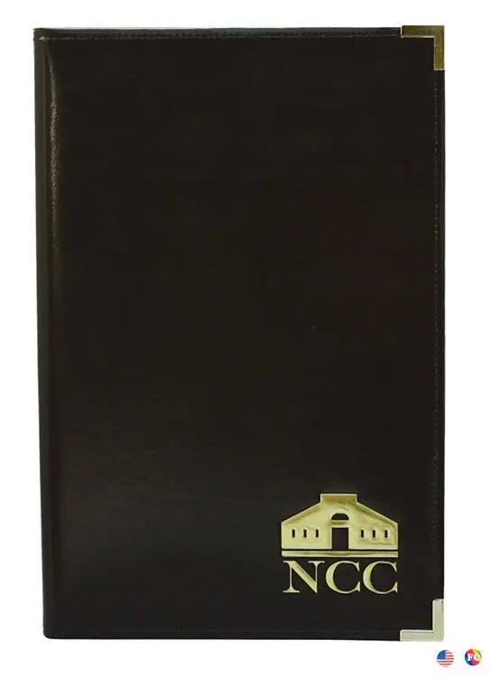 A black book cover with the words ncc on it.