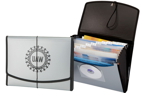 A case with several cds inside of it.