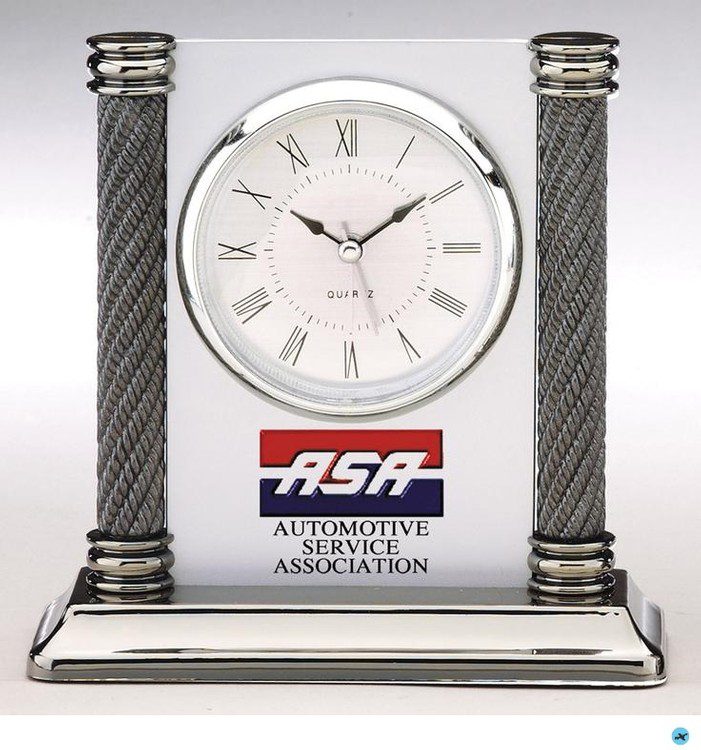 A clock is shown with the words asa automotive week association.