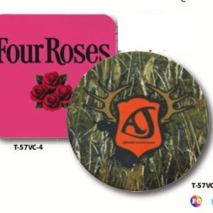 A close up of two different coasters