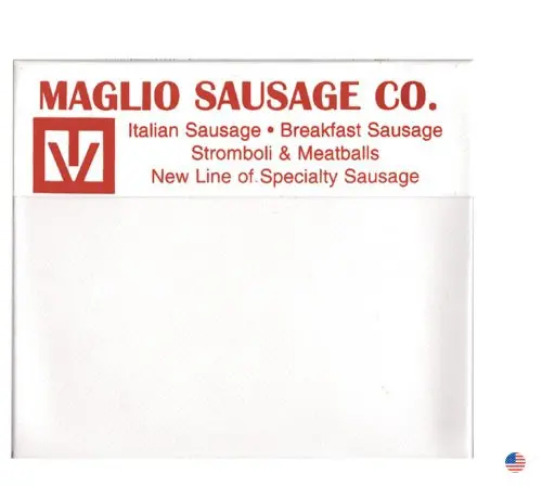 A picture of the back of a sausage packaging.